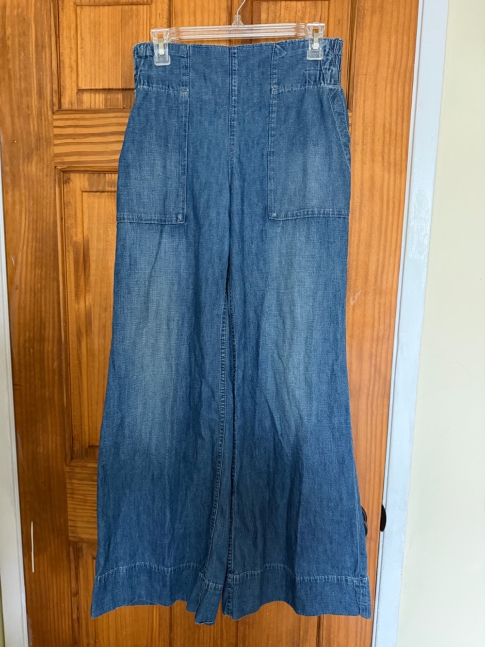 We The Free Denim Wide Leg Flare Jeans - Blue